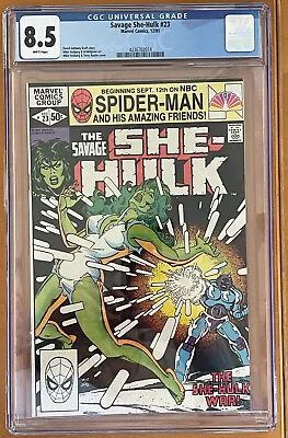 Buy SAVAGE SHE-HULK #23 - CGC 8.5 - MARVEL (1981) - The She-Hulk War! • 27.23£