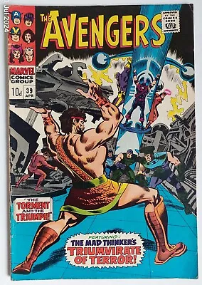 Buy Avengers #39 4/1967 7.0 FN/VF UKPV Mad Thinker Hercules Thunderboot Hammerhead • 60£