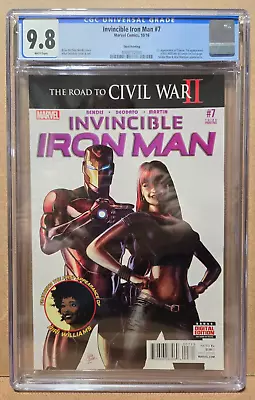 Buy Invincible Iron Man #7 CGC 9.8 Key 1st Cameo Appearance Riri Williams 3rd Print • 34.95£