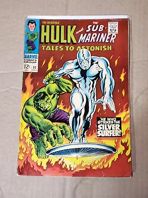 Buy Tales To Astonish #93 VF+ Silver Surfer V Incredible Hulk Marvel 1967 Key Comic • 108.73£