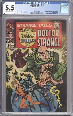 Buy Strange Tales #157 CGC 5.5 - 1st Living Tribunal - Nick Fury & Doctor Strange • 42.87£