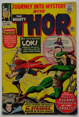 Buy Comic Book- Journey Into Mystery With Mighty Thor #108 Kirby & Lee 1964 • 45.82£
