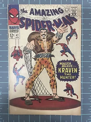 Buy Amazing Spider-Man #47 - GORGEOUS - Kraven Cover - Marvel Comics 1967 • 93.19£