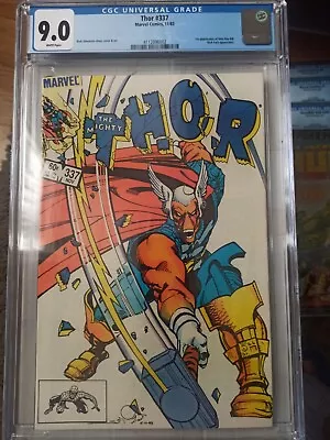 Buy The Mighty Thor # 337  Cgc 9.0  Key 1st Beta Ray Bill  Cents  1983 • 114.95£