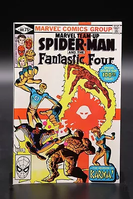 Buy Marvel Team-Up (1972) #100 Frank Miller Cover Spider-Man & FF 1st App Karma VF- • 14£