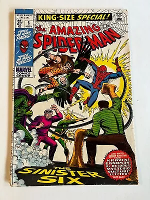 Buy Amazing Spider-man King-size Annual #6 - Sinster Six - 1969 • 77.65£