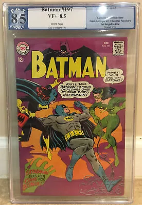 Buy Batman #197 Pgx 8.5 1st Batgirl In Title Catwoman Makes Costume Change • 194.50£