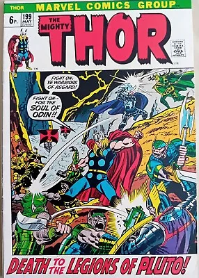 Buy Thor #199 - FN- (5.5) - Marvel 1972 - UK Price Variant - 1st App Ego Prime  • 9.99£