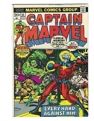 Buy Captain Marvel #25 1973 VF/VF+ Or Better! Jim Starlin Thanos Saga! Combine Ship • 46.59£
