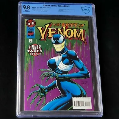 Buy Venom Sinner Takes All #3 ⭐ CBCS 9.8 White Pg ⭐ 1st SHE-VENOM! Marvel Comic 1995 • 213.57£