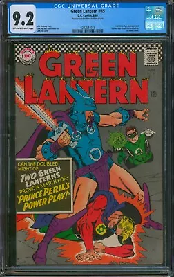 Buy GREEN LANTERN #45 (1966) ⭐ CGC 9.2 ⭐ Rare No Staple Error! Silver Age DC Comic • 252.40£