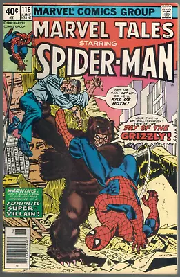 Buy Marvel Tales 116  Day Of The Grizzly! (rep Amazing Spider-Man 139) 1980  Fine- • 4.63£