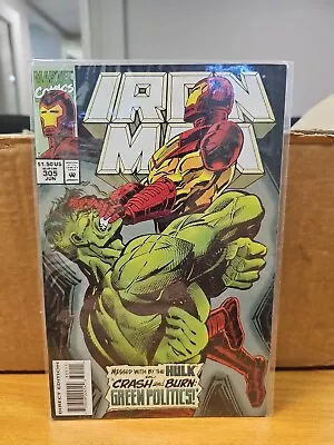 Buy Iron Man #305 (Marvel 1994) Classic Battle Hulk & Iron Man NM/NM+ • 19.44£