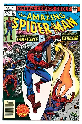 Buy Amazing Spider-Man 167 7.5 VF- Newsstand Marvel Comics • 15.49£