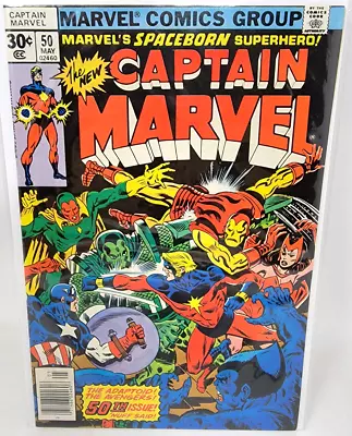 Buy Captain Marvel #50 Minn-erva (dr Minerva) 1st Full Appearance *1977* 9.0 • 21.74£