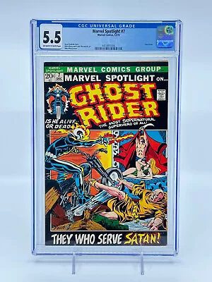 Buy Marvel Spotlight #7 CGC 5.5 Off-White To White Pages 3rd Ghost Rider Appearance • 38.82£