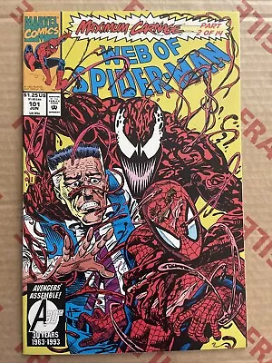 Buy WEB OF SPIDER-MAN #101/ MAXIMUM CARNAGE PART 2/Marvel Comics 1993 HIGH GRADE • 9.99£