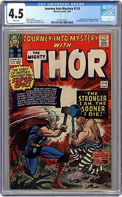 Buy Thor Journey Into Mystery #114 CGC 4.5 1965 4177121013 1st App. Absorbing Man • 112.61£