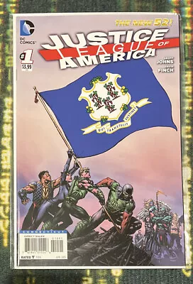 Buy Justice League Of America #1 Connecticut Variant DC Comics 2013 Sent In Mailer • 7.99£