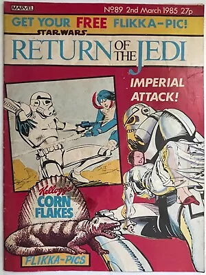 Buy Star Wars Weekly, Vintage Marvel UK Comic Return Of The Jedi No.89 • 1.95£