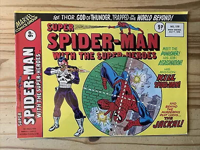 Buy Super Spider-man And The Superheroes # 178 1st Uk App Punisher Rpt Asm #129 Fn+ • 60£
