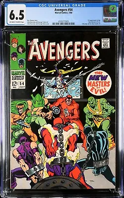 Buy Avengers #54 7/1968 CGC 6.5 OW/W Masters Of Evil Ultron 4330272005 • 90£