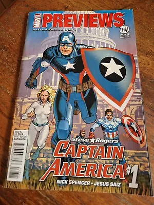 Buy Marvel Previews Issue 8 March For May 2016 Captain America #1 • 0.99£