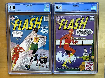 Buy The Flash #107 + #108 CGC 5.0 (DC 1959) Matching Set! Gorrilla Grodd Trilogy! • 543.59£