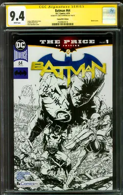 Buy Batman 64 Comics PRO Sketch Variant CGC SS 9.4 Burnham  4/19 • 100.95£