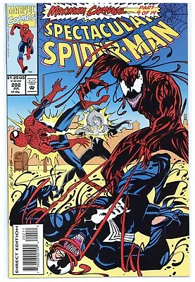 Buy Spectacular Spider-Man  # 202   NEAR MINT   July 1993   Venom, Carnage & Shriek • 21.75£