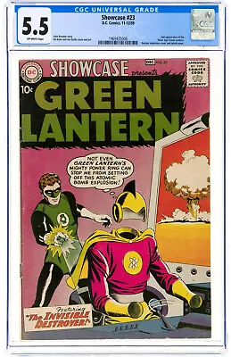 Buy SHOWCASE #23 CGC 5.5 - 2nd SILVER AGE GREEN LANTERN HAL JORDAN! DC 1959 Q3 22 Cm • 539.74£