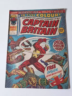 Buy Captain Britain # 1 1st Appearance 1976 Uk Magazine Marvel Comic Vg • 99.99£