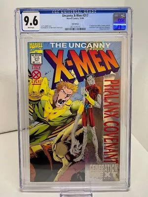 Buy Uncanny X-men #317 CGC 9.6, Rare NEWSSTAND Variant, 1st App Blink, White Pages • 44.69£