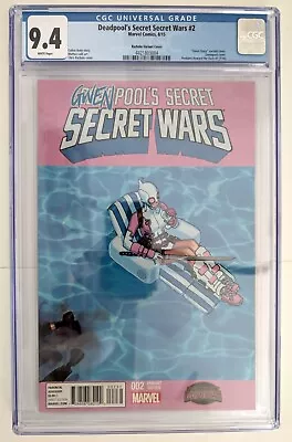 Buy Deadpool's Secret Secret Wars #2 | CGC 9.4 Bachalo Gwenpool Variant Marvel 2015 • 149.99£