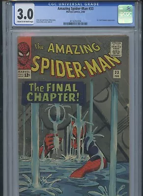 Buy Amazing Spider-Man #33 1966 CGC 3.0 • 100.96£