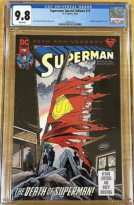 Buy 🔥superman Special Edition #75 Cgc 9.8 Dc 2022 Reprints Superman #75 From 1993🔥 • 38.89£