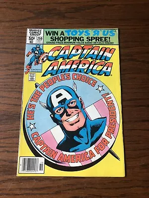 Buy Captain America #250-1980 Fn+ 6.5 Captain America For President Newsstand • 7.76£