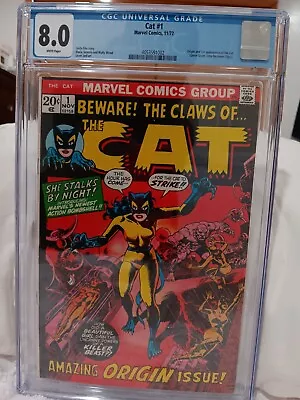 Buy The Cat #1 (November 1972, Marvel Comics) Rare, CGC Graded (8.0) • 170.85£