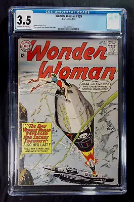 Buy Wonder Woman #139 CGC 4.5 Cover Art By Ross Andru 1963 • 100.95£