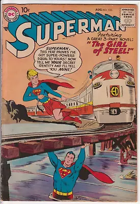 Buy Superman #123, DC Comics 1958 VG 4.0 Proto-Supergirl Try Out Issue. • 388.30£