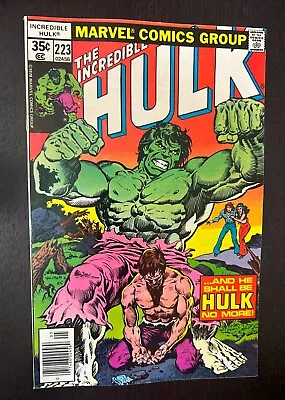 Buy INCREDIBLE HULK #223 (Marvel Comics 1978) -- Bronze Age Superheroes -- VF- • 6.21£