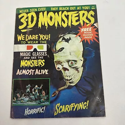 Buy 1964 3-d Monsters Magazine #1 With 3-d Glasses Attached Vg • 7.66£