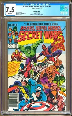 Buy Marvel Super Heroes Secret Wars #1 (1984) CGC 7.5  WP  Shooter   NEWSSTAND  • 54.35£