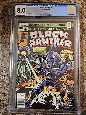 Buy Black Panther #2 CGC 8.0 1977 Marvel Comics Bronze Age Jack Kirby Cover & Art • 41.15£
