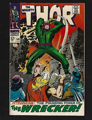 Buy Thor #148 FNVF Kirby 1st & Origin Wrecker Loki Sif Origin Black Bolt Inhumans • 38.79£