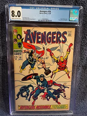 Buy 1968 Avengers #58 - Marvel Comics CGC 8.0 Origin Of The Vision • 69.89£