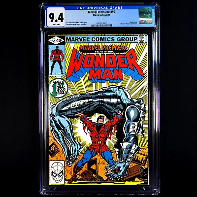 Buy Marvel Premiere #55 1980 🔥 1st Solo Story Appearance WONDER MAN 🔥 CGC 9.4 RARE • 291.23£