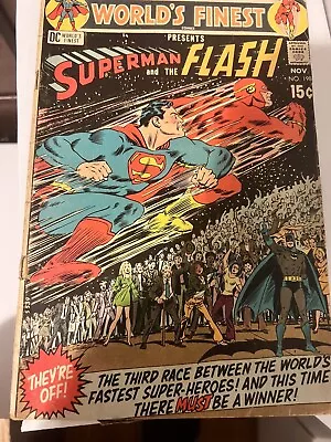 Buy Worlds Finest #198 1970 DC Comics Super Man Flash Race! VG • 27.18£