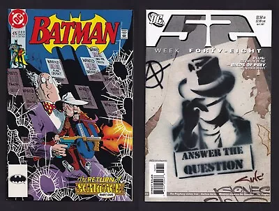 Buy Batman #475 & 52 Week 48 1st Renee Montoya/1st As The Question DC 1992 • 11.65£
