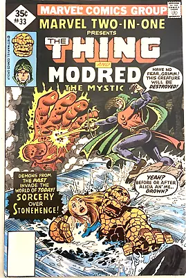 Buy Marvel Two In One # 33. The Thing & Modred.  Scarce Whitman Variant.  Nov. 1977 • 7.19£